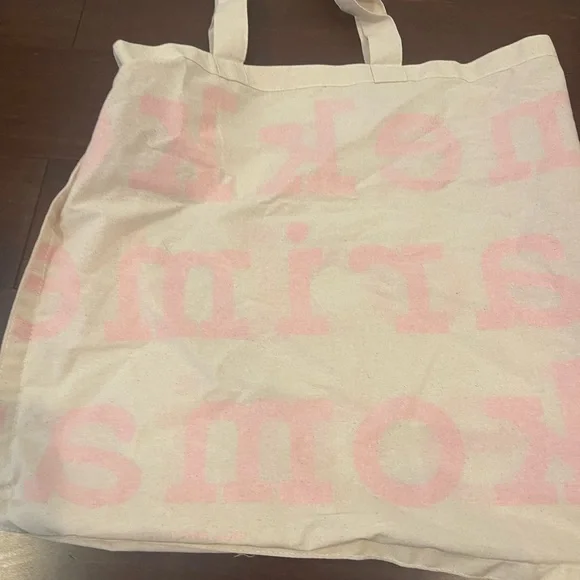 nwot Marimekko Pink and Cream cotton Tote Bag - Picture 6 of 9